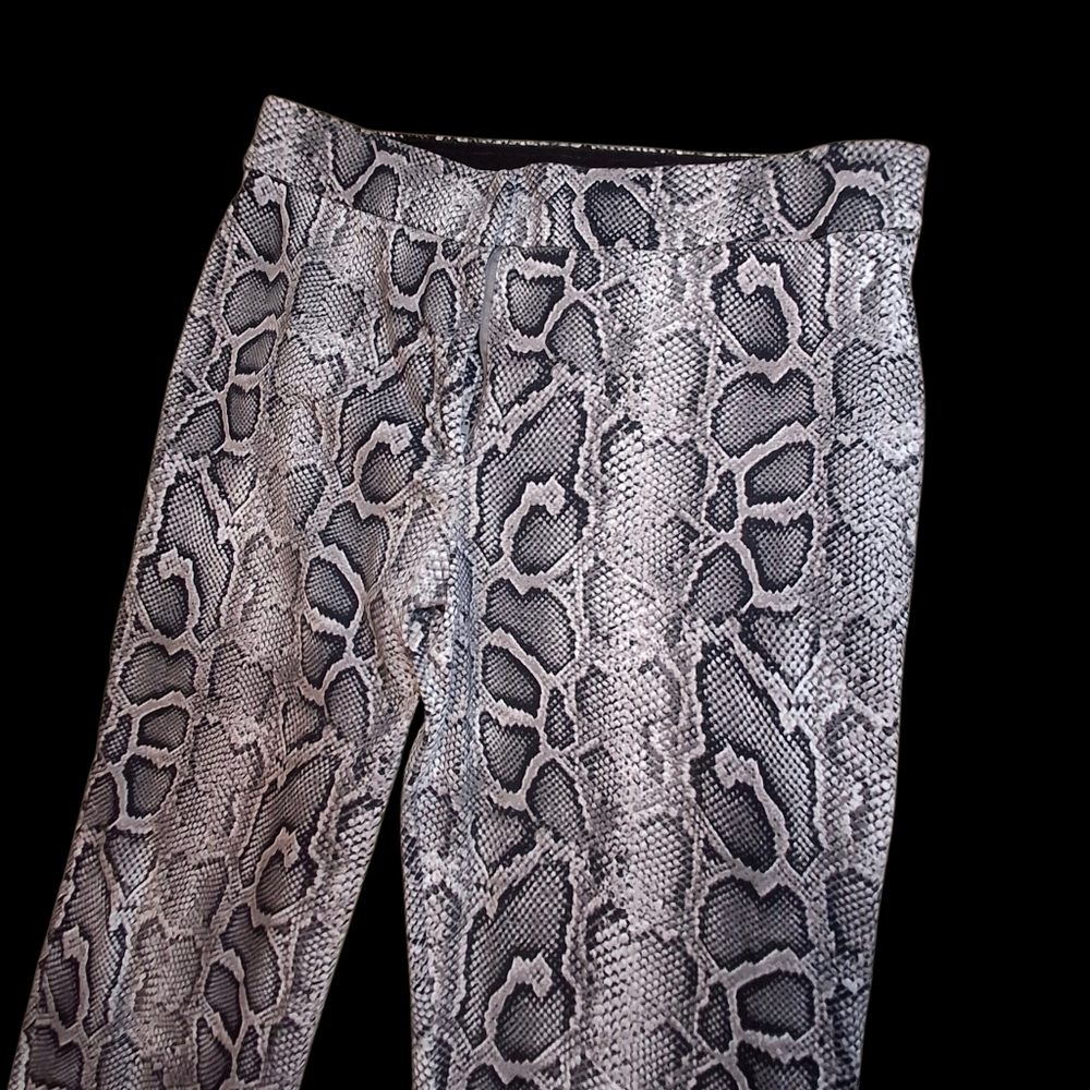 Michael Kors Snakeskin Print Cotton Stretchy Ankle Pants Women Size 16 - Picture 3 of 14